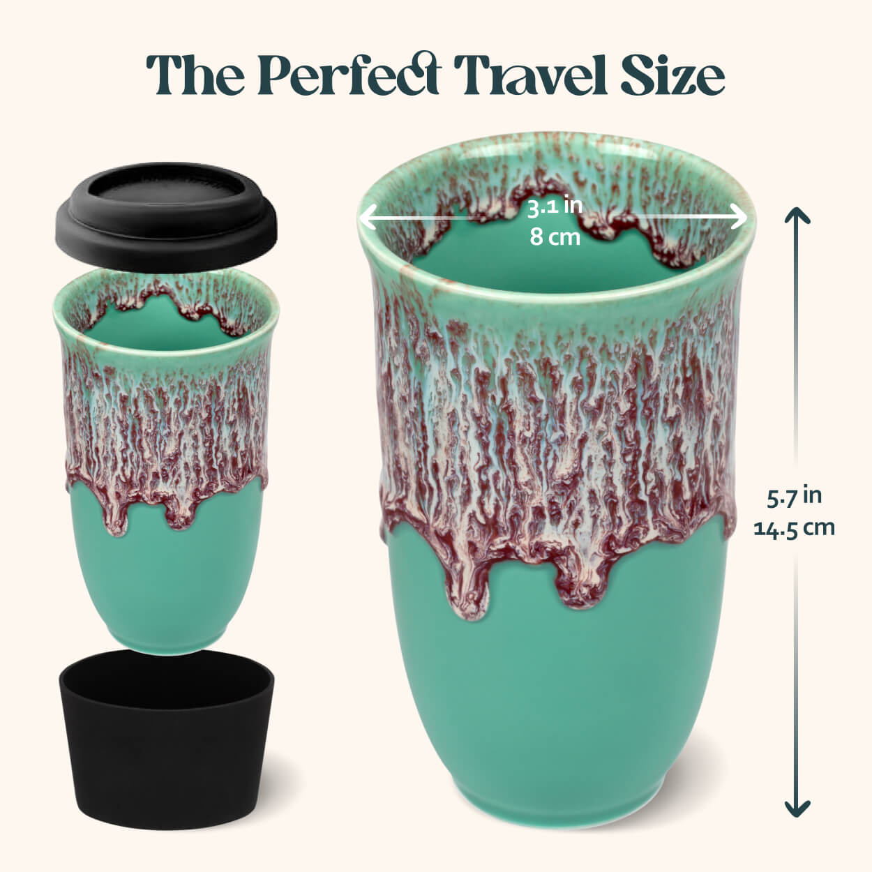 Nebula Cup 16oz with Lid & Band | Nova Ceramics
