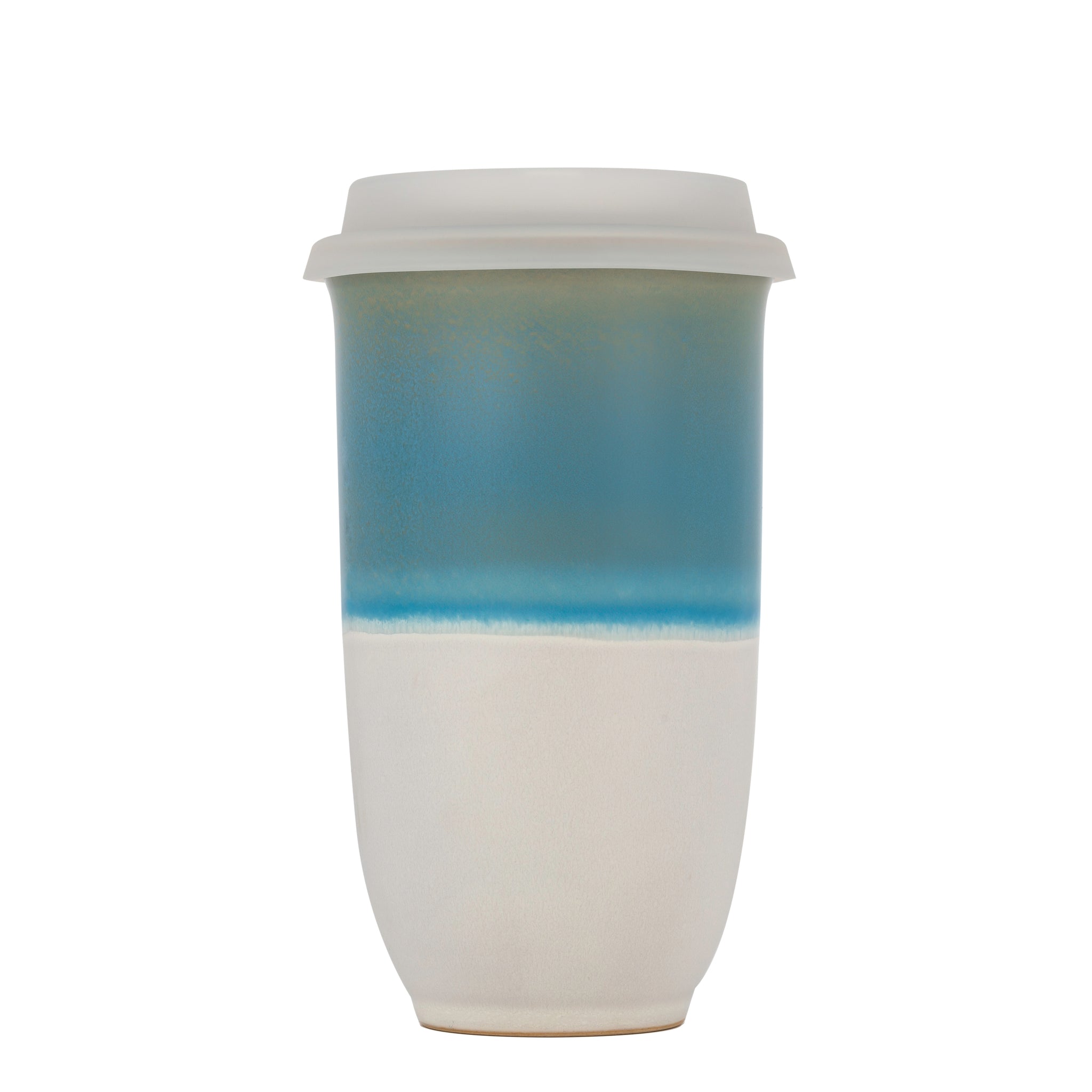 Lagoon Cup 16oz with Lid & Band | Nova Ceramics
