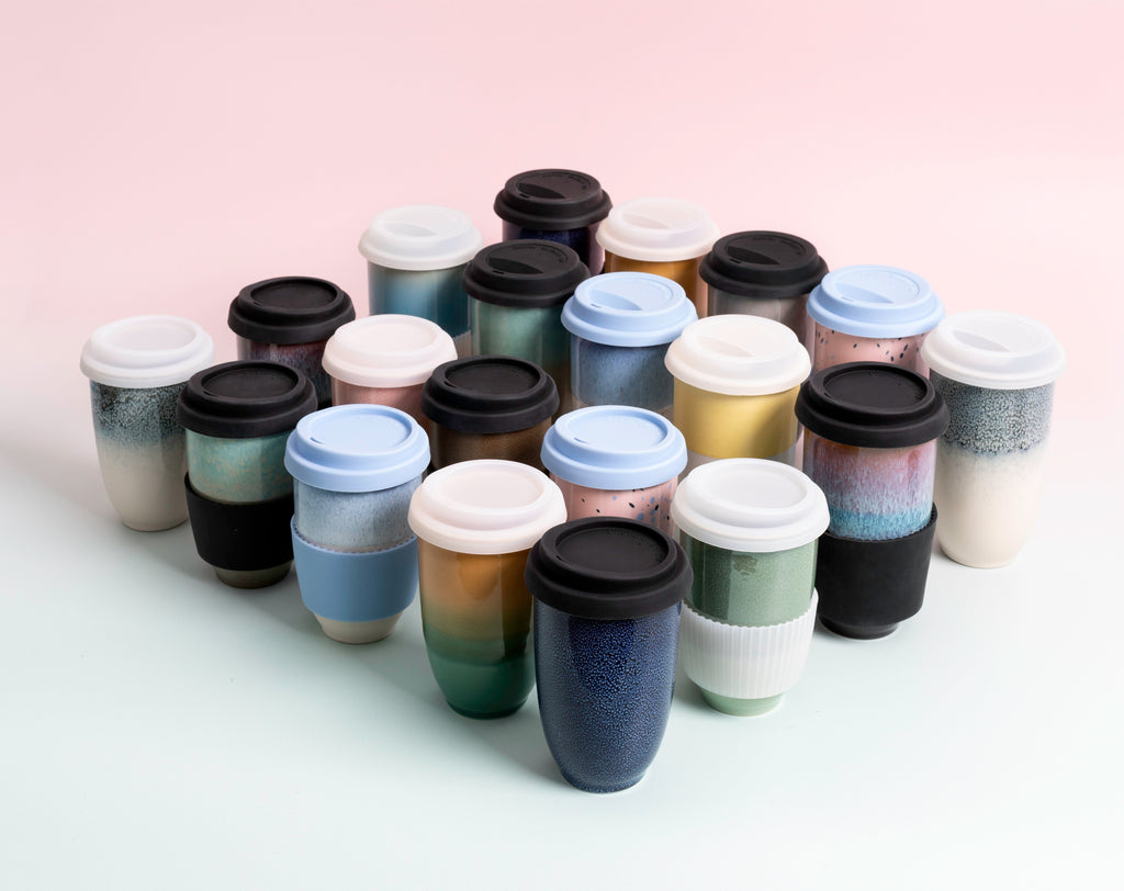 Explore Nova Ceramics' Travel Cups with Lids & Flask Cup